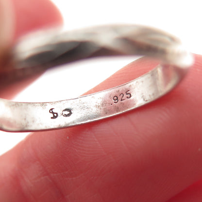SHUBE 925 Sterling Silver Vintage Southwestern Oxidized Band Ring Size 7