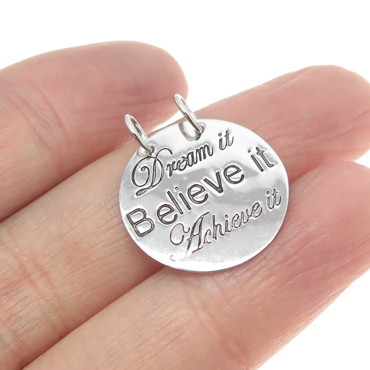 HAN 925 Sterling Silver "Dream It Believe It Achieve It" Pendant