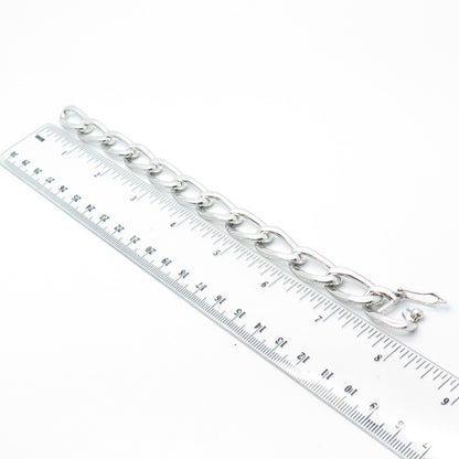 925 Sterling Silver Vintage Mexico Curb Link Bracelet 7"