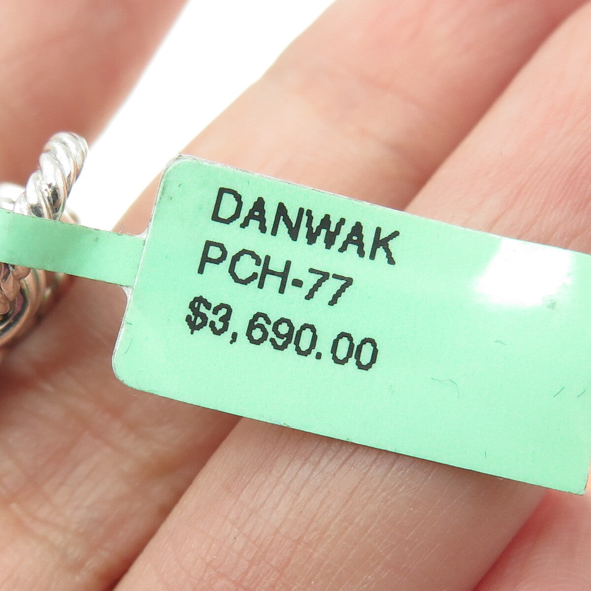 DANWAK 18K Gold Sterling 40-Diamond 0.50ct & Smoky Quartz 12.39ct Necklace 16"