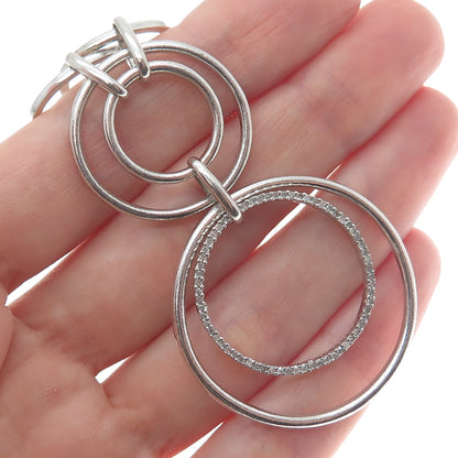 HN HENG NGAI Sterling Silver Real 1/3 CT. T.W. Diamond Circle Chain Necklace 16"