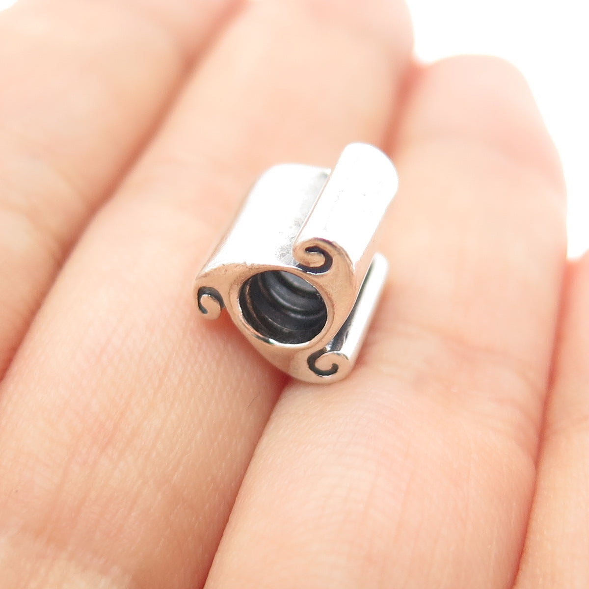 PANDORA 925 Sterling Silver Good Luck Celtic Triskelion Slide Bead Charm