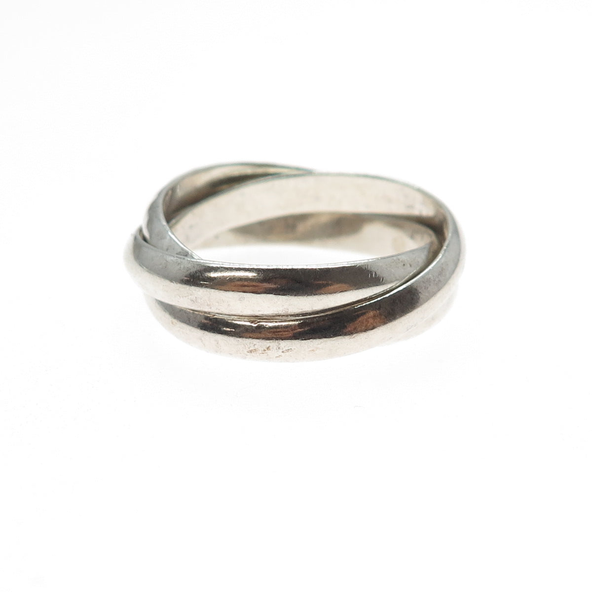 SILPADA 925 Sterling Silver Vintage Interlocked Trinity Band Ring Size 11.25