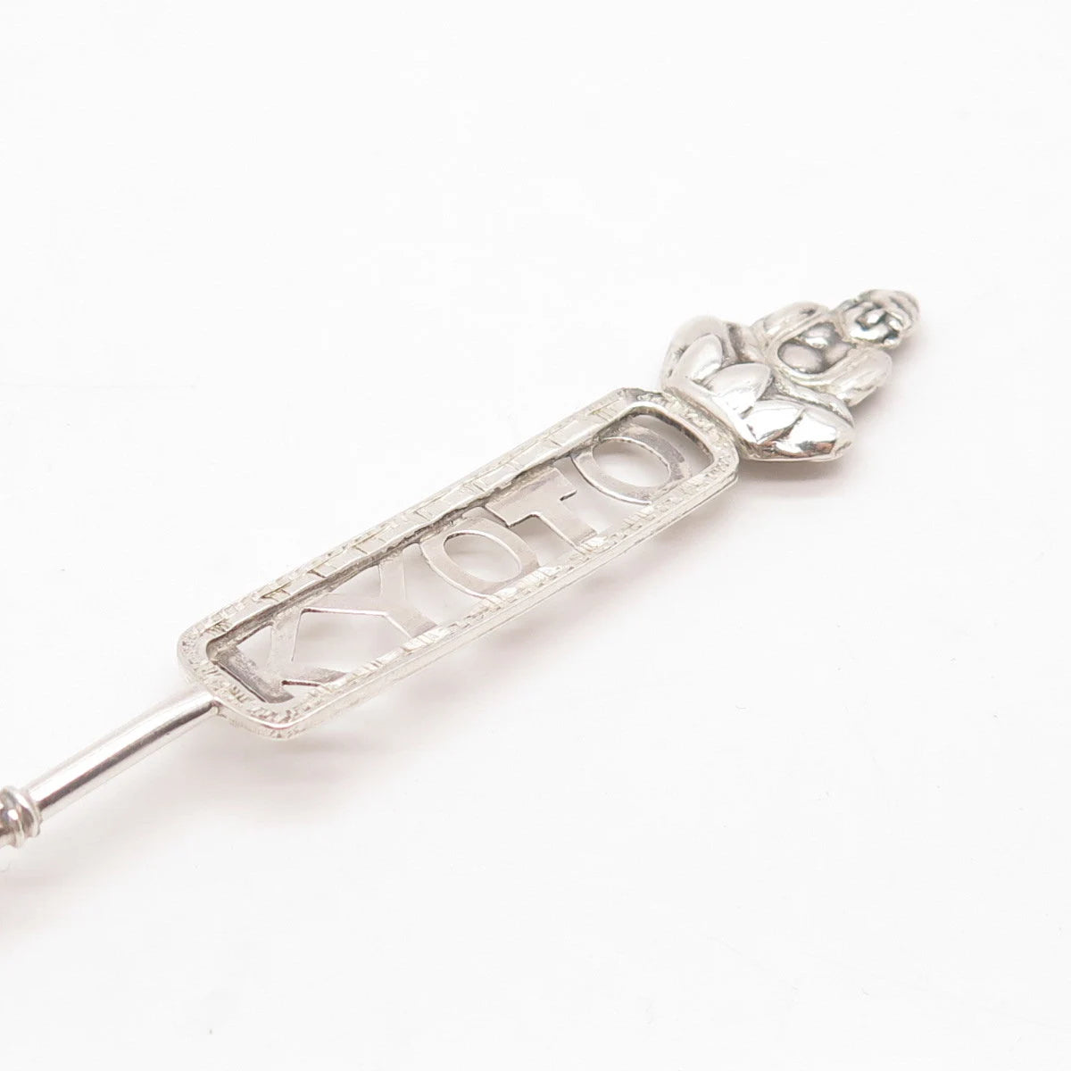 Antique Japan Sterling Silver "Kyoto" Floral Spoon
