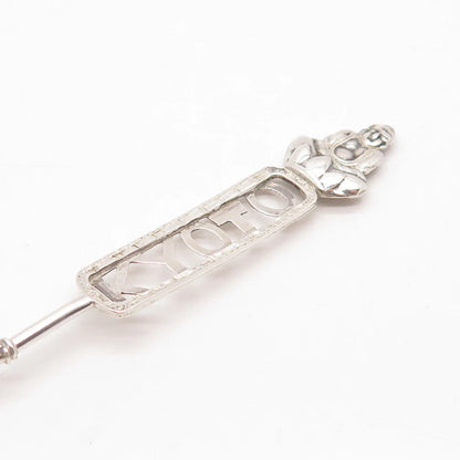 Antique Japan Sterling Silver "Kyoto" Floral Spoon