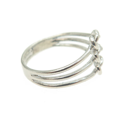 925 Sterling Silver Vintage Love Knot Ring Size 7.25