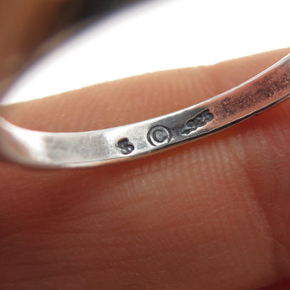 SHUBE 925 Sterling Silver Vintage Spiral Oxidized Stackable Band Ring Size 9