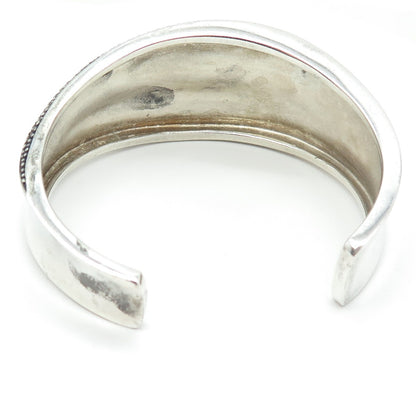 MICHAEL DAWKINS 925 Sterling Silver Vintage Modernist Adjustable Bracelet 7.25"