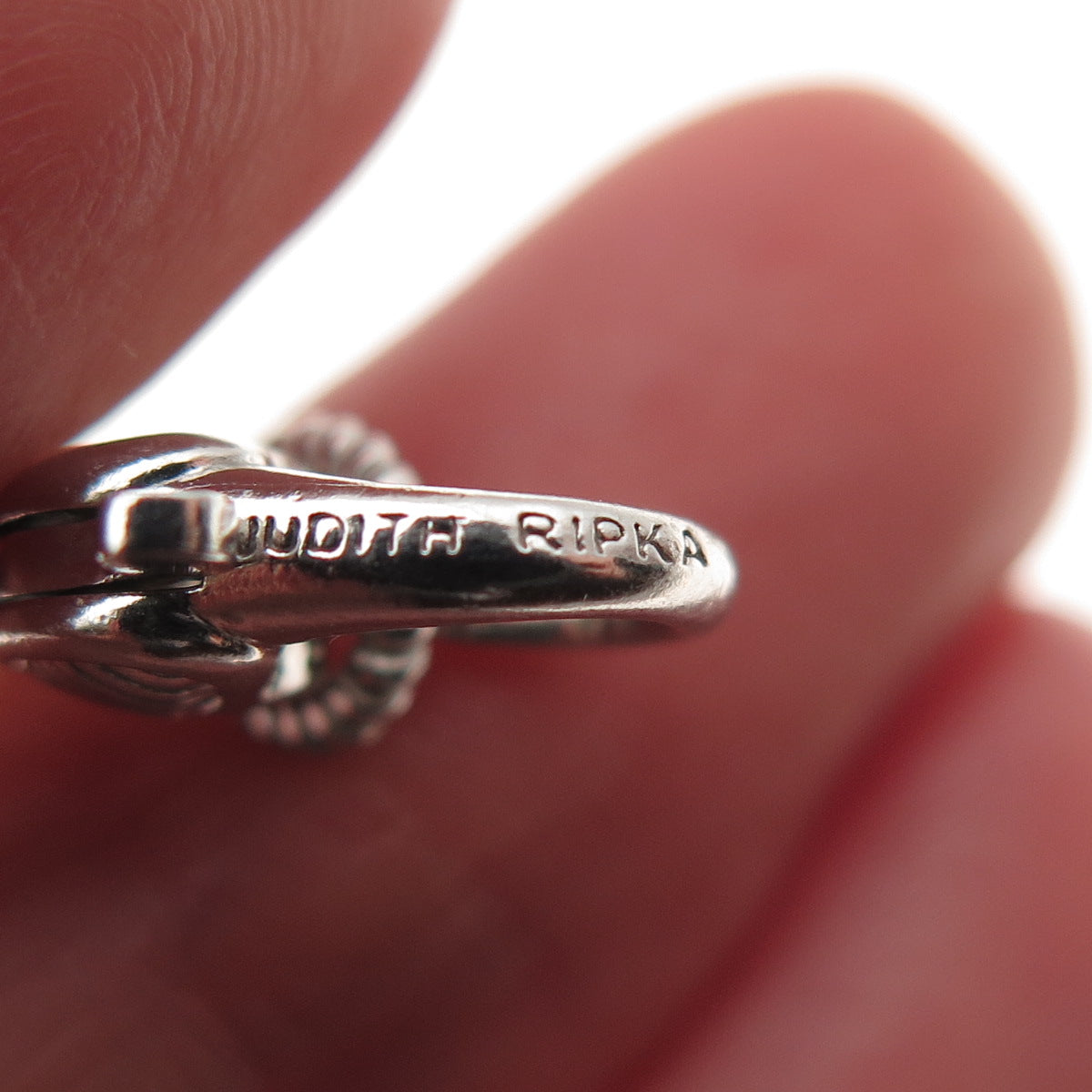 JUDITH RIPKA 925 Sterling Silver C Z Heart By The Yard Cable Chain Necklace 36"