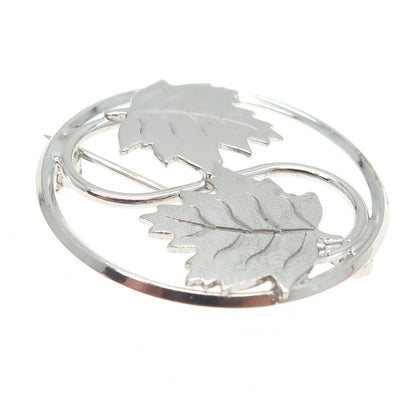 LAMODE 925 Sterling Silver Vintage Maple Leaf Pin Brooch