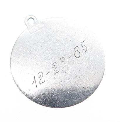 TOWN & COUNTY 925 Sterling Silver Vintage Engraved Federal Eagle Pendant