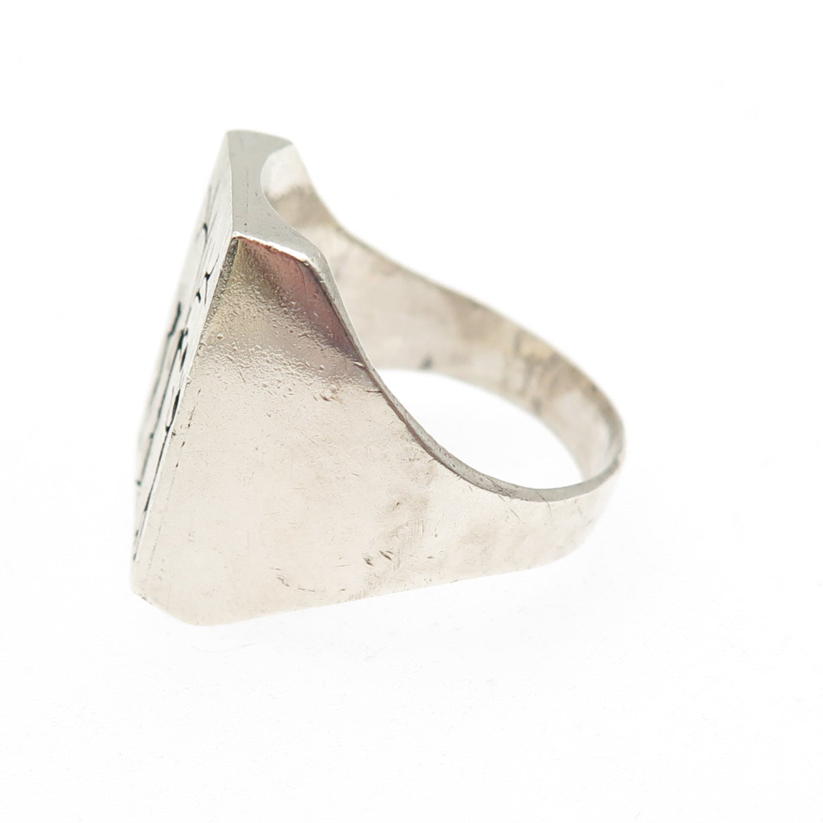 925 Sterling Vintage Mexico Adam & Eve Garden of Eden Modernist Ring Size 10.5