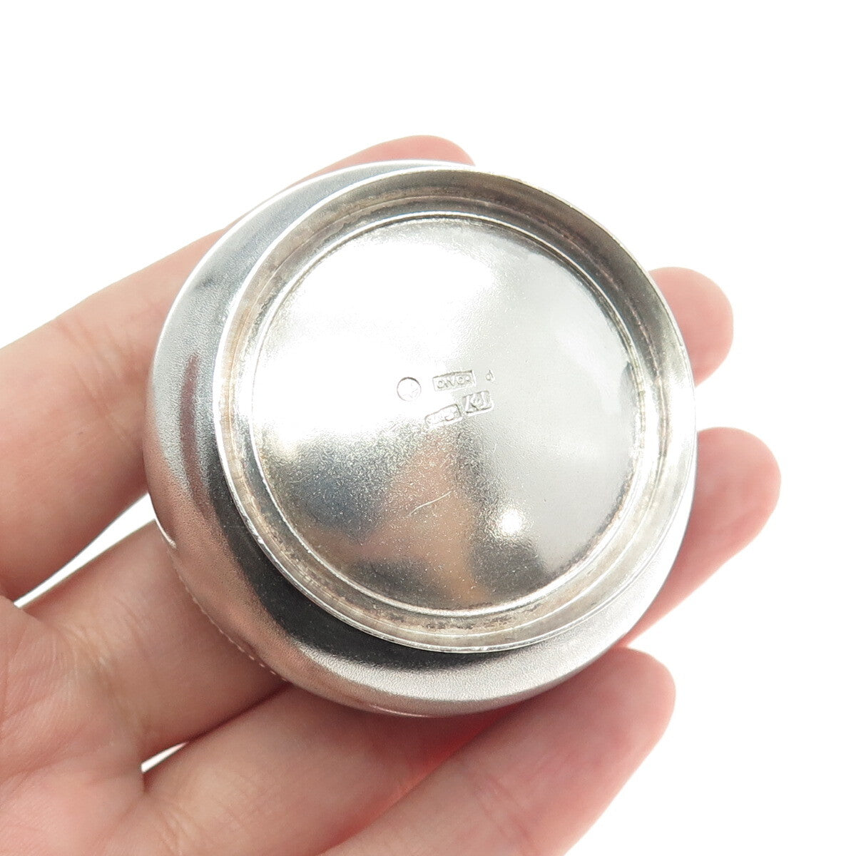 Tallinn Jewelry Factory 875 Silver Vintage 1955 Oxidized Saltcellar