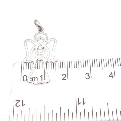 925 Sterling Silver Guardian Angel Charm Pendant