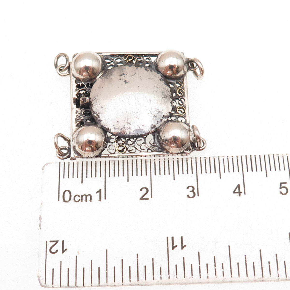 800 Silver Antique Art Deco Germany Bracelet / Necklace Handarbeit Box Lock