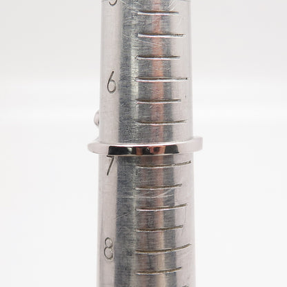 925 Sterling Silver Round-Cut C Z Modernist Ring Size 6.75
