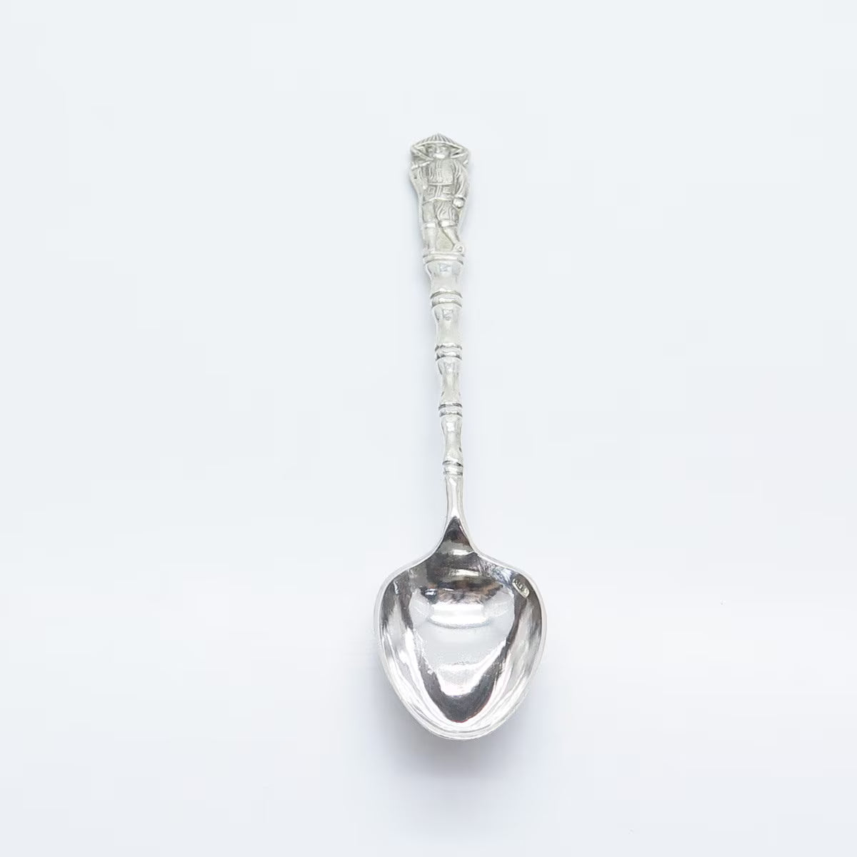 900 Silver Antique Vietnam Man & Bamboo Teaspoon