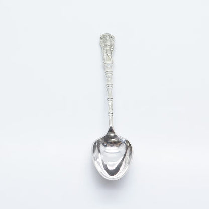 900 Silver Antique Vietnam Man & Bamboo Teaspoon