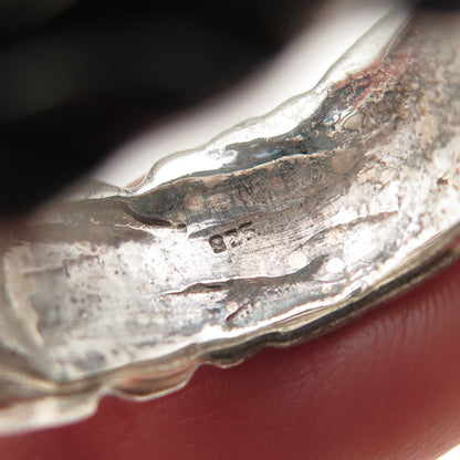 925 Sterling Silver Vintage Byzantine Oxidized Band Ring Size 9.75