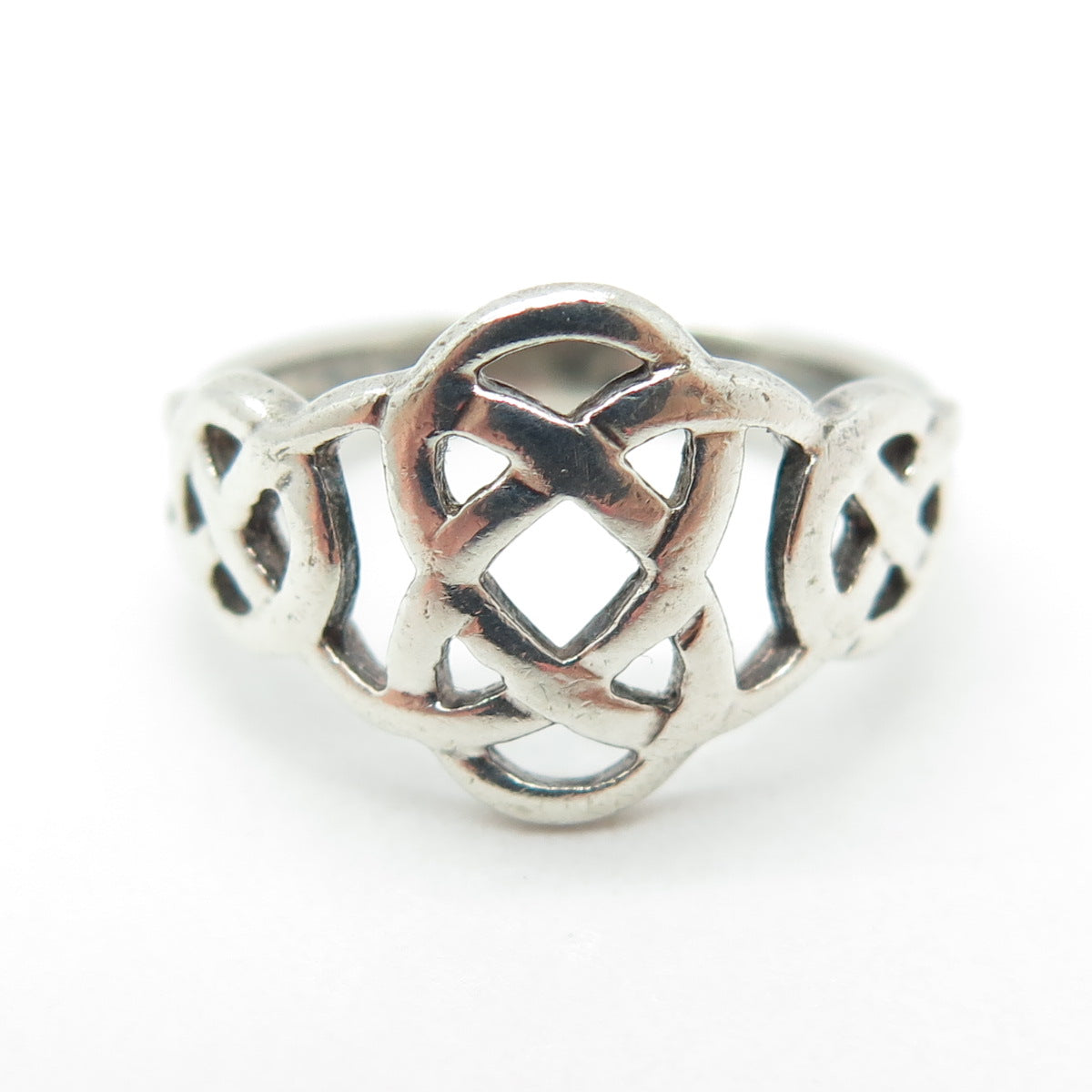 KIT HEATH 925 Sterling Silver Vintage 1998 Celtic Knot Oxidized Ring Size 5.25