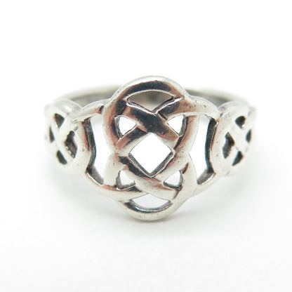 KIT HEATH 925 Sterling Silver Vintage 1998 Celtic Knot Oxidized Ring Size 5.25