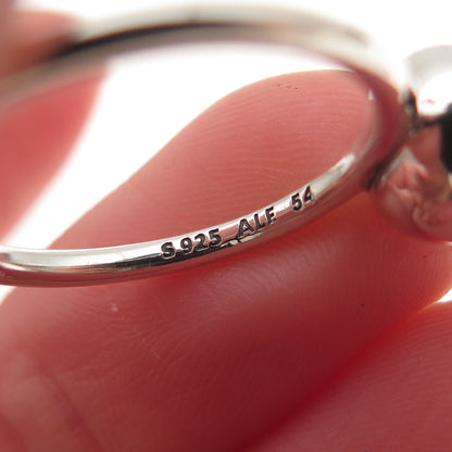 Pandora 925 Sterling Silver Rose Crystal Poetic Droplet Ring Size 7