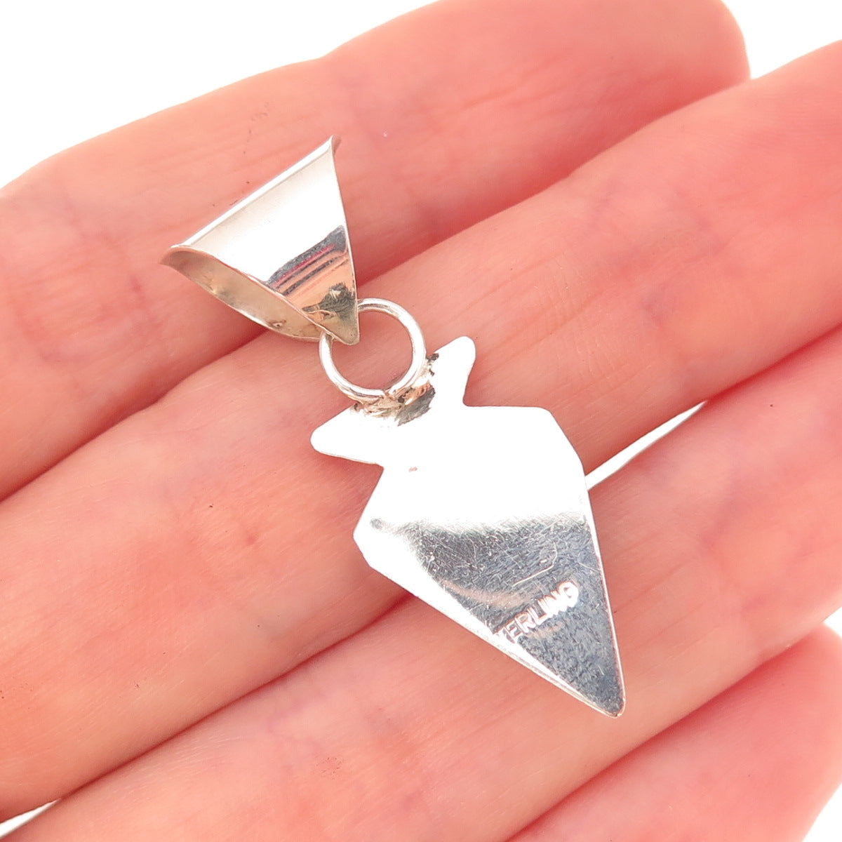 Old Pawn 925 Sterling Silver Vintage Southwestern Opal Arrow Charm Pendant