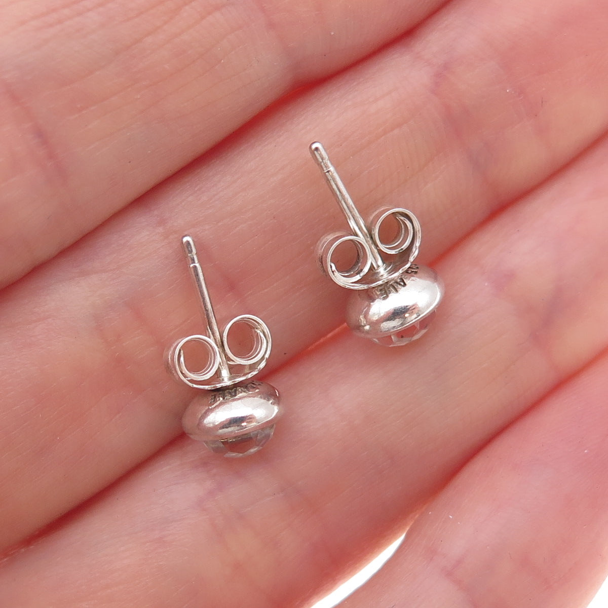Pandora 925 Sterling Silver C Z Dazzling Poetic Droplets Stud Earrings