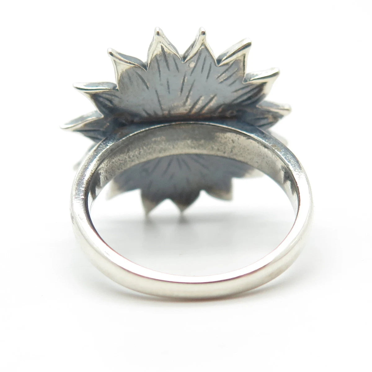 925 Sterling Silver Vintage Moon & Sun Eclipse Ring Size 7