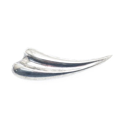 BAYANIHAN 925 Sterling Silver Vintage Modernist Heart / Claw Pin Brooch