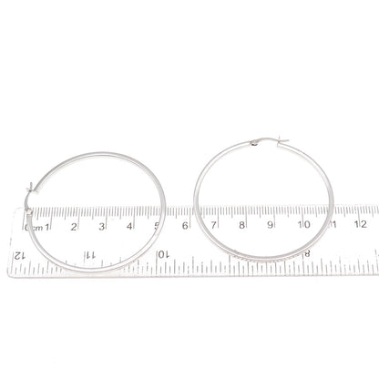 Han 925 Sterling Silver Tube Hoop Earrings