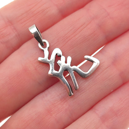 925 Sterling Silver Vintage Chinese Tiger Zodiac Sign Charm Pendant