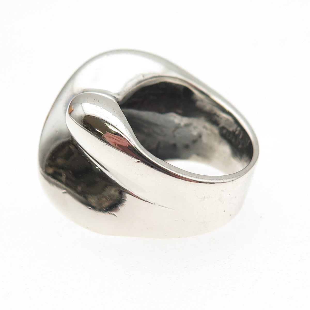 JAD Gioia Clavenzani & Ivano Ghinelli Sterling Vintage X-Shape Ring Size 6.75