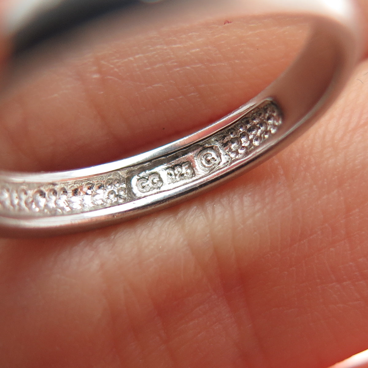 925 Sterling Silver Cushion-Cut C Z Engagement Ring Size 6.75