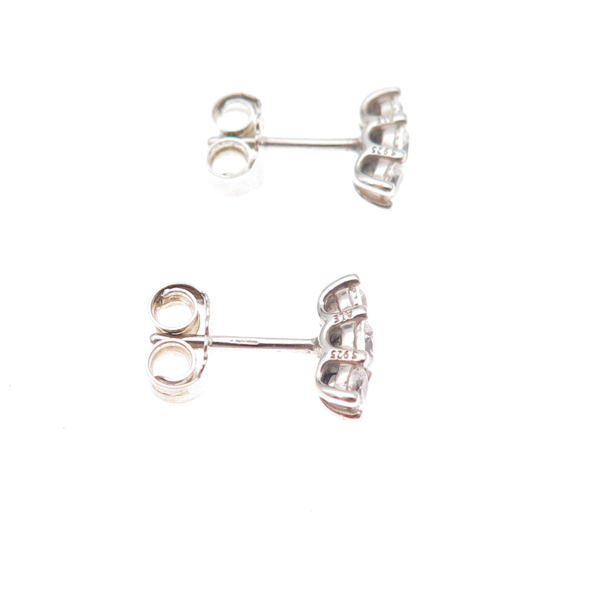 Pandora 925 Sterling Silver C Z Sparkling Elegance Stud Earrings
