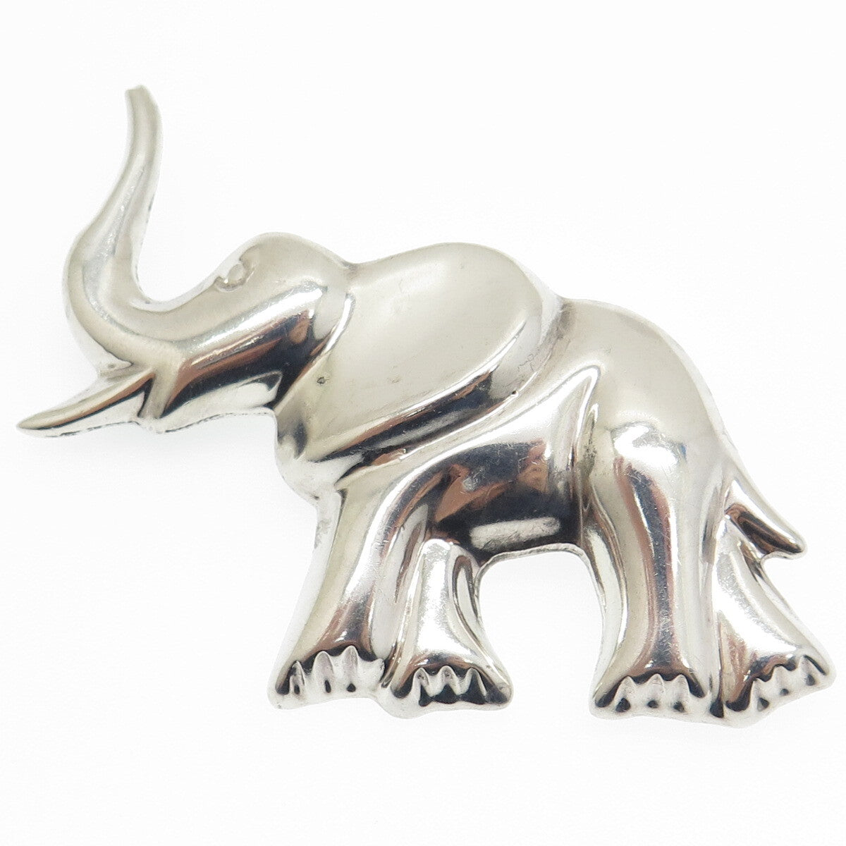 925 Sterling Silver Vintage Mexico Elephant Pin Brooch