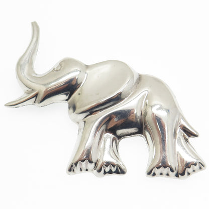 925 Sterling Silver Vintage Mexico Elephant Pin Brooch