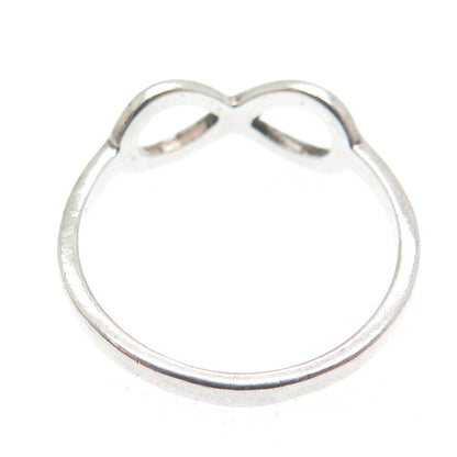 925 Sterling Silver Vintage Infinity Ring Size 8.25