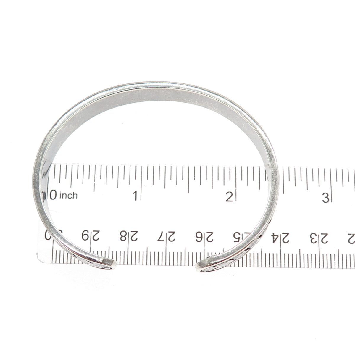 925 Sterling Silver Vintage Woven Oxidized Adjustable Cuff Bracelet 6.75"