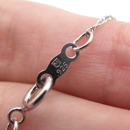 925 Sterling Silver Lab-Created Ruby & C Z Heart Singapore Chain Necklace 18"