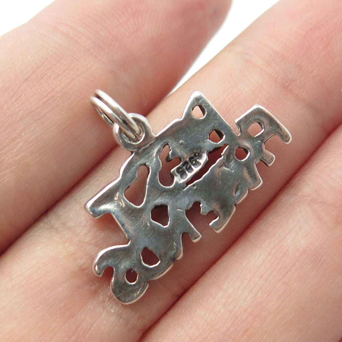 925 Sterling Silver Vintage "BEST FRIENDS" Charm Pendant