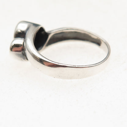 925 Sterling Silver Vintage Modernist Oxidized Ring Size 9