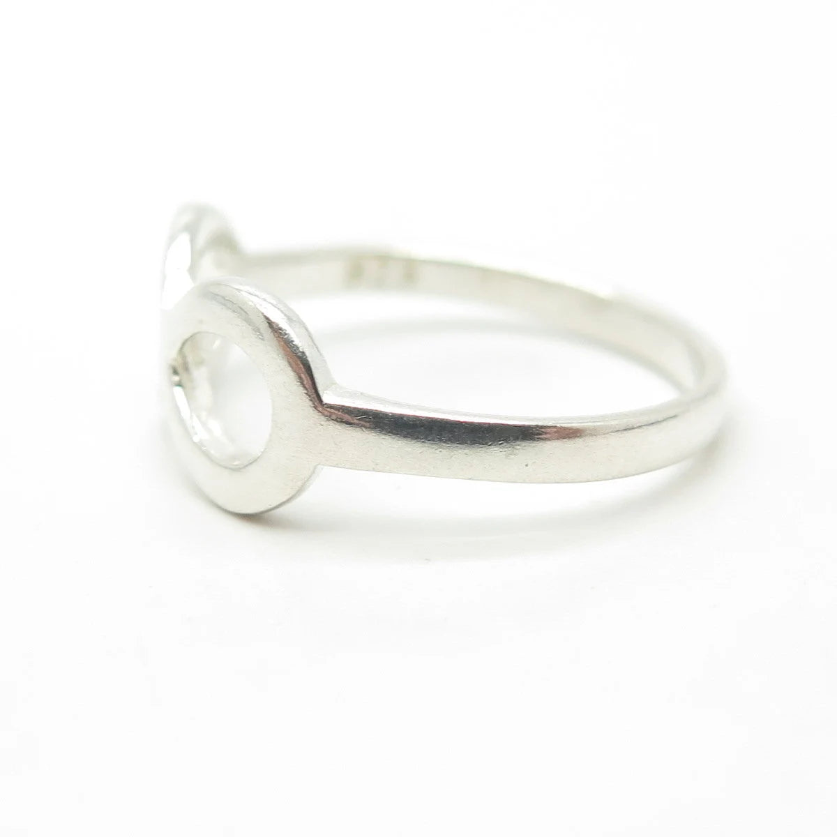 925 Sterling Silver Vintage Infinity Cocktail Ring Size 8