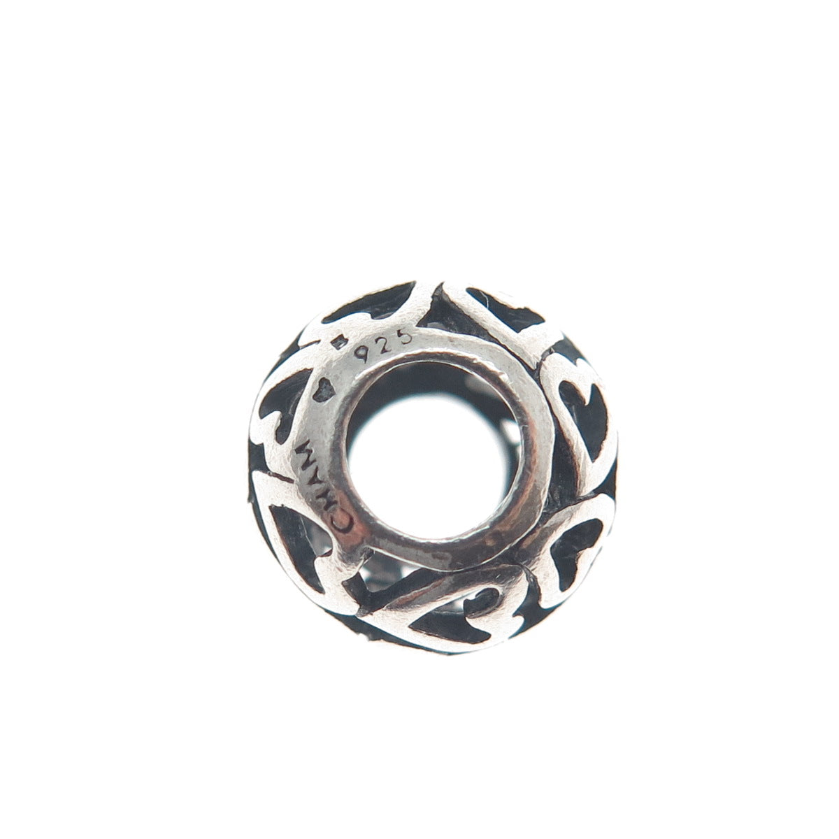 CHAMILIA 925 Sterling Silver Open Hearts Love Bead Charm