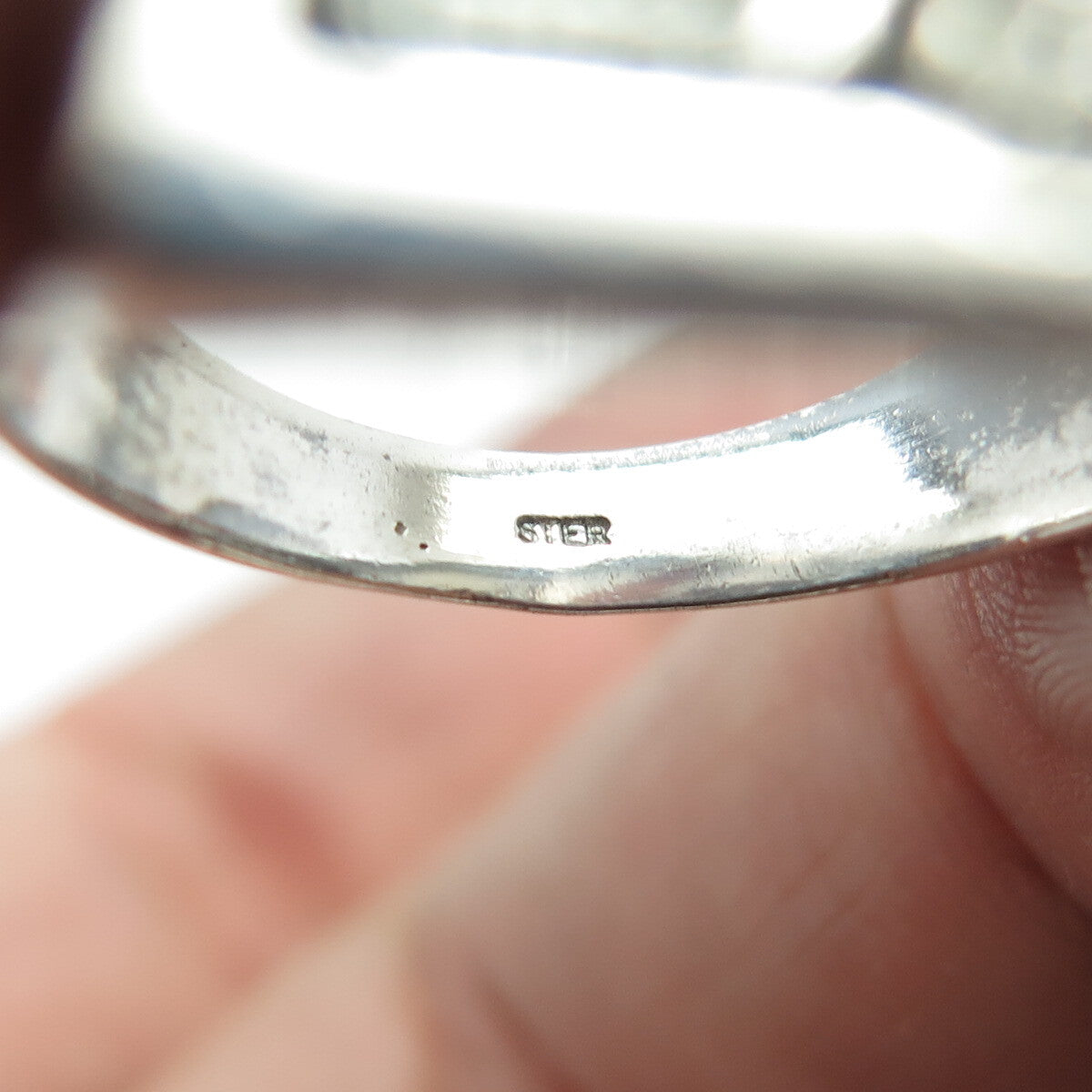 925 Sterling Silver Vintage Engraved Ethnic Ring Size 9.25