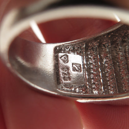 925 Sterling Silver Real Round-Cut Diamond Ring Size 10