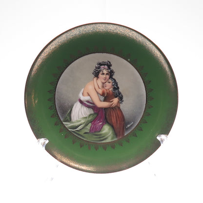 IMPERIAL Antique Germany Vigee Le Brun Hand Painted Porcelain Cabinet Plate