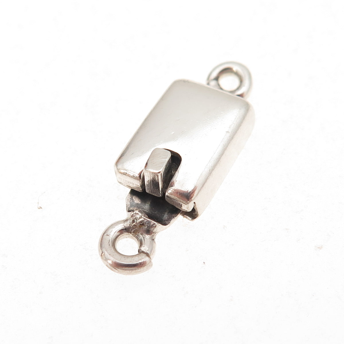 925 Sterling Silver Vintage Mexico Bracelet / Necklace Box Lock Clasp