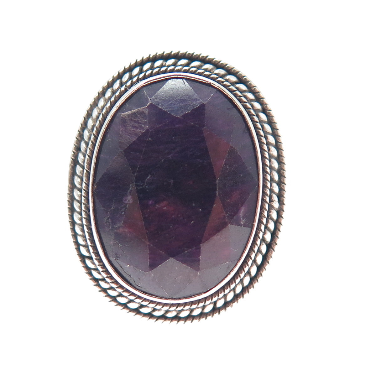 SAMUEL BENHAM BJC 925 Sterling Silver Vintage Real Amethyst Ring Size 6.25