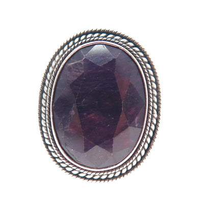 SAMUEL BENHAM BJC 925 Sterling Silver Vintage Real Amethyst Ring Size 6.25